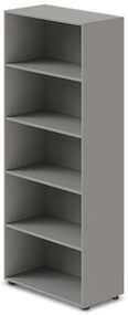 Vysoká široká skriňa TopOffice Premium 79,8 x 40,4 x 196,5 cm, sivá