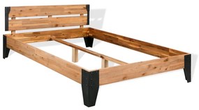 vidaXL Rám postele, masívne akáciové drevo, 140x200 cm