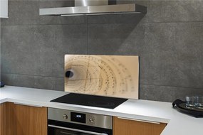 Sklenený obklad do kuchyne note card 125x50 cm