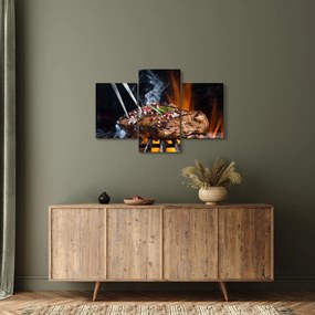 Obraz steaku na grile (90x60 cm)