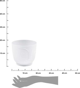 Květináč ZOE 16 cm bílý