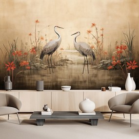 Gario Fototapeta Žeriavy vo vode Materiál: Vliesová, Rozmery: 450 x 315 cm