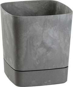 Plastový květináč s podmiskou Cubi 16x16 cm - výber z 6 prevedení