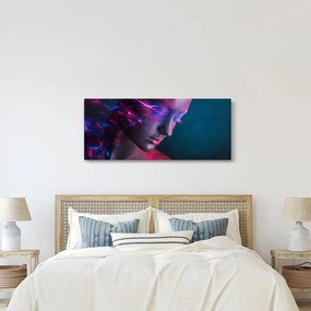 Trblietavý obraz ženy (120x50 cm)