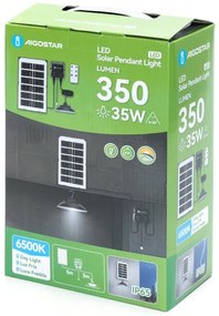 Aigostar - LED Solárny luster LED/35W/12V 3000 mAh 6500K pr. 15 cm
