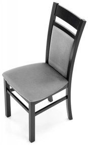 Jedálenská stolička GERARD 2 – masív, látka, viac farieb Dub medový / sivá