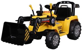 Detské elektrické autíčko BestBerg BBCC-40Y - nakladač / od 3 rokov / nosnosť 30 kg / žltá