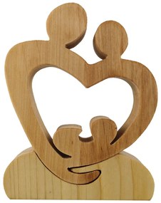 AMADEA Drevené puzzle betlehem v srdci, masívne drevo dvoch druhov drevín, 9x12x3 cm