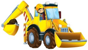 Tapeta kreslený bager