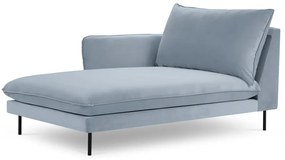 Svetlomodrá zamatová leňoška (ľavý roh) Vienna – Cosmopolitan Design