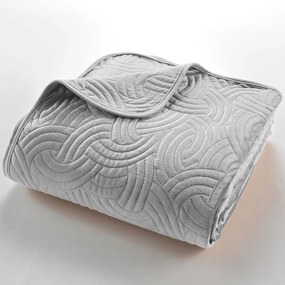 Sivá zamatová súprava plédu a obliečky na vankúš 220x240 cm Solange – douceur d'intérieur