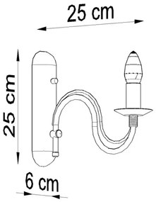 Nástenné svietidlo MINERWA 1xE14/40W/230V biela