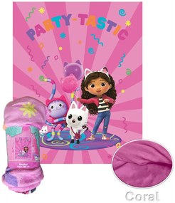 Coral fleece deka Gábinin kúzelný domček – Party-Tastic - 120 x 150 cm