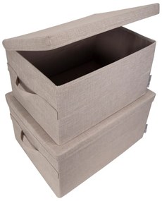 Béžový látkový úložný box s vekom 34x45x25 cm Soft Storage – Bigso Box of Sweden
