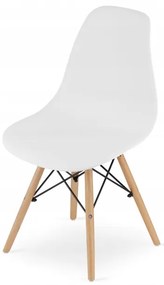 Jedálenský stôl TODI biely 80 cm s tromi stoličkami OSAKA biele