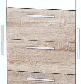 Komoda Milo 05 145 cm dub sonoma/bílá