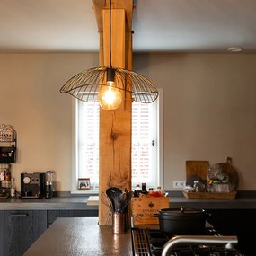 Dizajnové závesné svietidlo čierne 50 cm - Pua