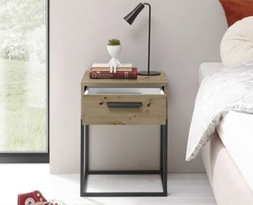 Nočný stolík s 1 zásuvkou Suna, dub artisan