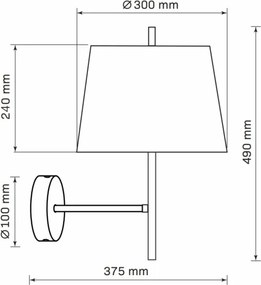 Nástenná lampa ELENA 1xE27/20W/230V biela