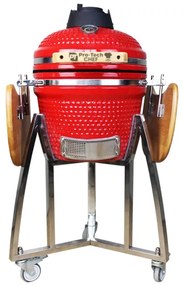 Gril Kamado Egg 16" keramický, priemer 33,5 cm, červený