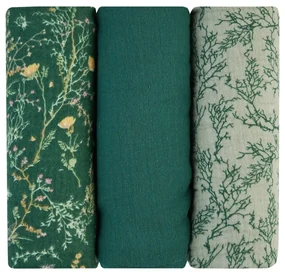 Plienky mušelínové 75x75 cm 3ks Secret Garden Green