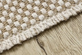 Koberec JUTE 3731 so strapcami, krémový / béžový