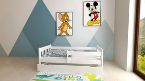 Detská posteľ z masívu borovice MAJA - 200x90 cm - biela