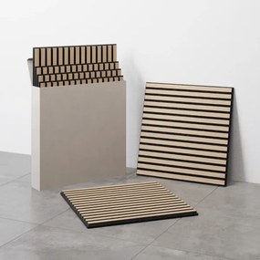 BATH DELUXE 54-060-08-86-12 - SADA 4x Akustický obkl. panel DANVIKEN 60x60 cm dub