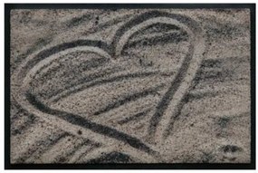 Srdiečkový vzor- premium rohožka - srdce v piesku (Vyberte veľkosť: 60*40 cm)