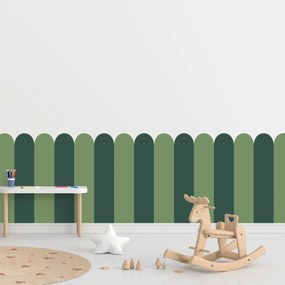 60x100cm Oblúk - Zelená farba - textilná nálepka na stenu Farba: Kombinácia, Veľkosť: 80 cm