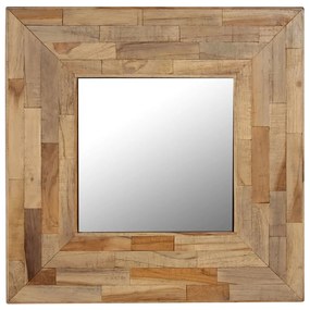 Zrkadlo 50x50 cm recyklované teakové drevo 246083