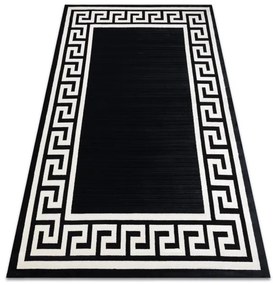 Koberec PEARL 51327H rám / grécky / štrukturálny, čierny