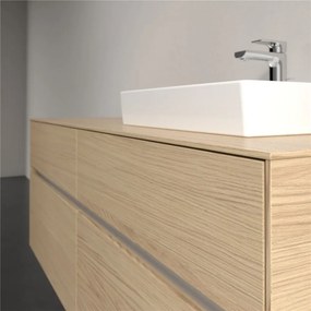 VILLEROY &amp; BOCH Collaro závesná skrinka pod umývadlo na dosku (umývadlo vpravo), 4 zásuvky, 1400 x 500 x 548 mm, Nordic Oak, C07500VJ