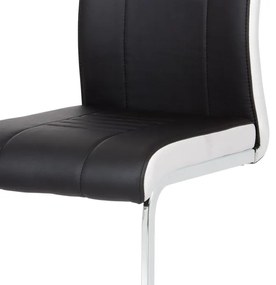 BONTEC Jedálenská stolička, čierna, ekokoža, DCL-406 BK Farba: Čierna