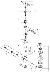 GROHE 23138000 - Bidetová batéria EUROCUBE, lesklý chróm