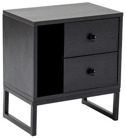 Nočný stolík Glimmer Wood Black
