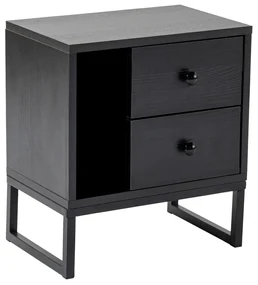 Nočný stolík Glimmer Wood Black