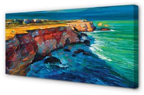 Obraz canvas Morská oblohy skaly 120x60 cm