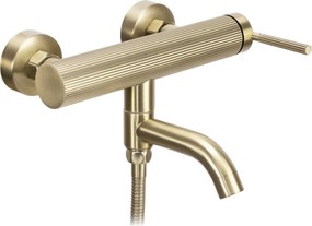 Rea Argon, vaňová batéria s ručnou sprchovou súpravou, zlatá matná, REA-B7804