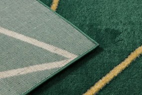 Koberec EMERALD exkluzívny 1013 glamour, styl geometrický fľaškovo zelený / zlatý