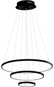 LED Luster na lanku LED/42W/230V 3000K čierna