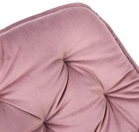 Jedálenská stolička CHERRY zamatová ružová ALL 999158