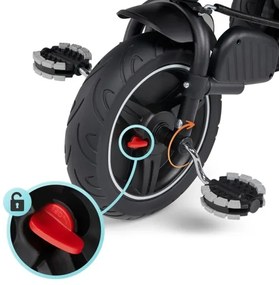 KINDERKRAFT select - Detská trojkolka 5v1 SPINSTEP šedá