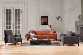 Trojmiestna pohovka Aria 212 x 69 cm, oranžová