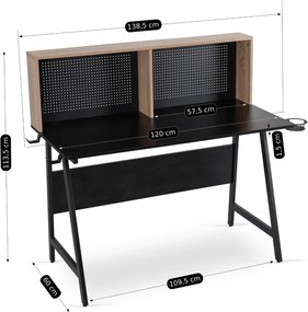 PROXIMA.store - Industriálny písaci stôl ICE FARBA: hnedá