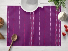 Biante Bavlnené prestieranie na stôl Olivia OL-002 Pásiky na fialovom 35x45 cm
