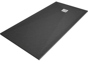 Mexen Stone+ kompozitná štvorcová sprchová vanička 200 x 100 cm, Antracit - 44711020