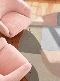 Koberec Ted Baker Westminster Piccadilly krémový / viacfarebný kruh