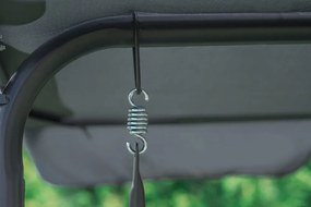 Polohovateľná záhradná hojdačka v sivej farbe