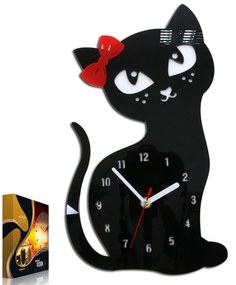 Nástenné hodiny Cat čierne